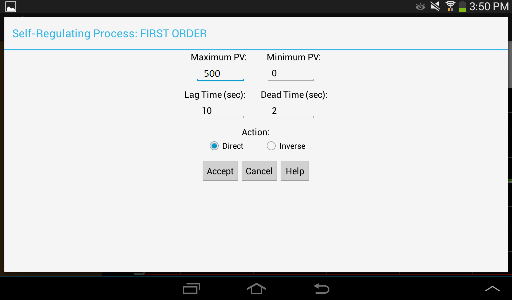 Configuration - 1st order process